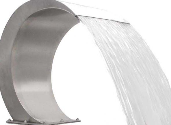 Havuz şelale Kobra Model 600-900 mm 304 kalite 1,2 mm Paslanmaz çelik El Yapım - 2
