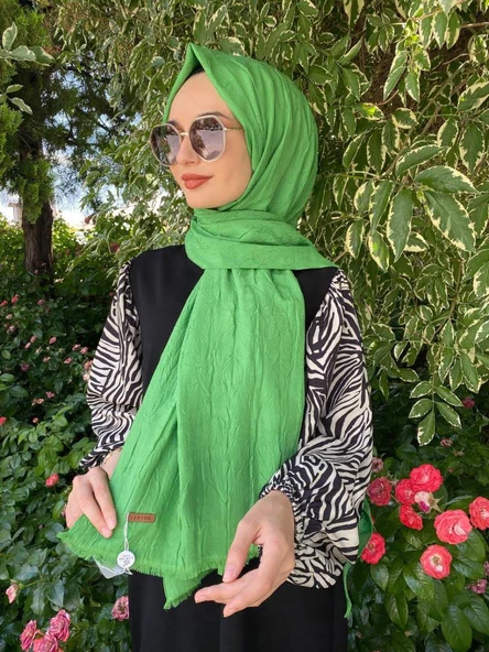 Loryan Scarf Viva Crush Pamuklu Şal 00380  NEON - Resim 2