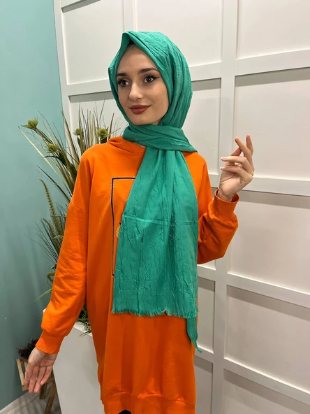 Loryan Scarf Viva Crush Pamuklu Şal 00380  NEW BENETTON - Resim 3