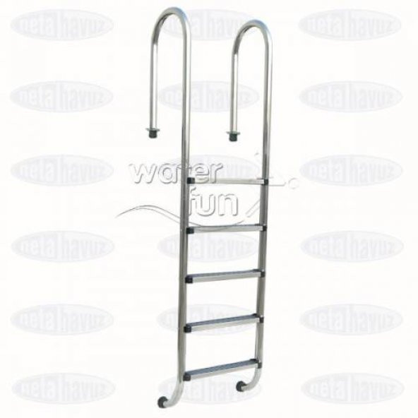 Havuz Merdiveni 316 Kalite 17808 Model Paslanmaz Çelik CNC kesimli 5 Basamaklı El Yapım