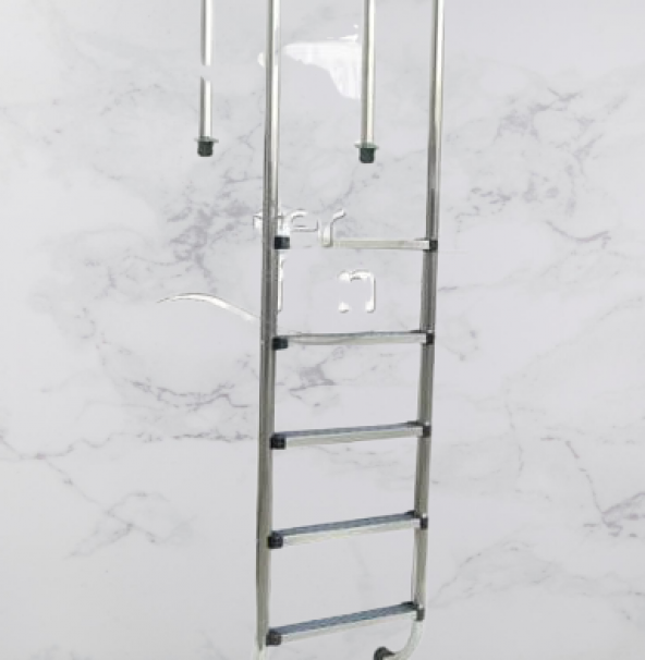 Havuz 17807 Merdiveni 316 Kalite Paslanmaz Çelik CNC kesimli 5 Basamaklı El Yapım