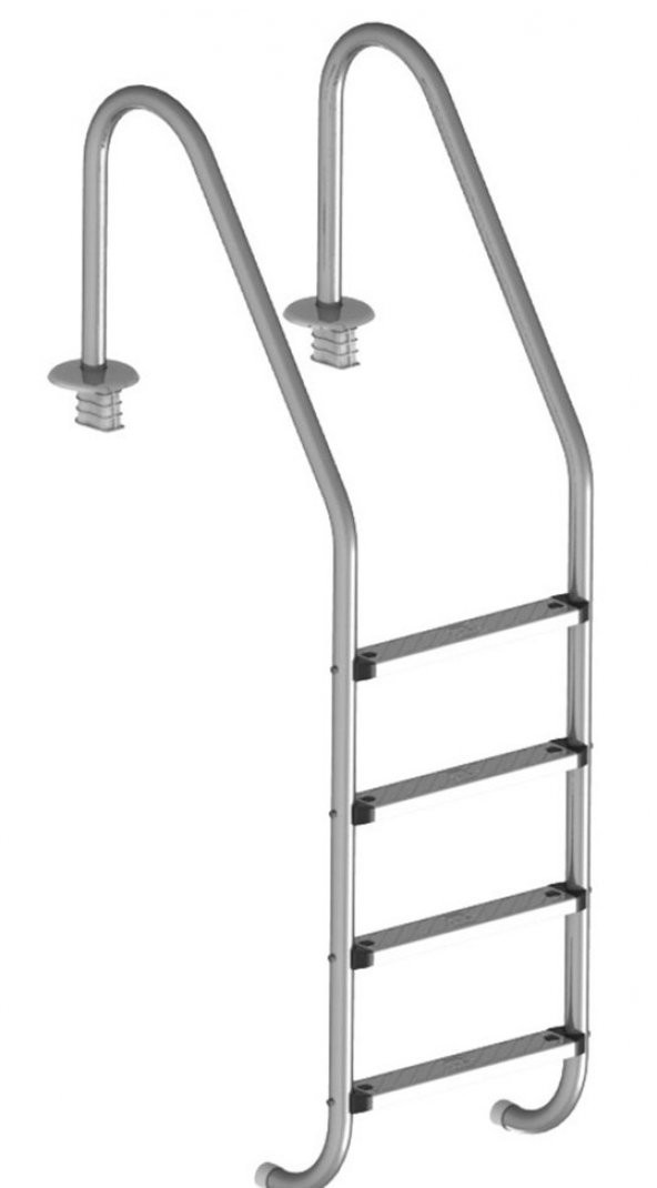 Havuz 17805 Merdiveni 316 Kalite Model Paslanmaz Çelik CNC kesimli 4 lü El Yapım - 4