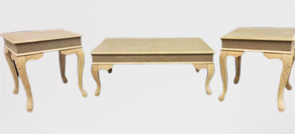 Orta ve Yan 17766 Sehpa Model Takımı Kayın Aslan ayak kaplam HAM Natüre El Yapım - Resim 3