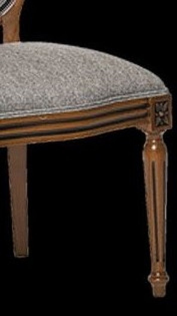 Sandalye 17767 MADALYON Model Kayın RETRO ayak Parlak ceviz Natüre Kumlu Kumaş