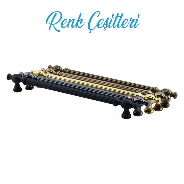 Kesir Mobilya Mutfak Dolabı Çekmece Dolap Kapak Kulpu Kulbu Bronz (224 MM-22.4 CM) Metal Kulpları - 5