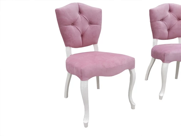 Sandalye 13775 Kelebek Kapitone Kayın Lükens Aslan Parlak lake boya Babyfac kumaş