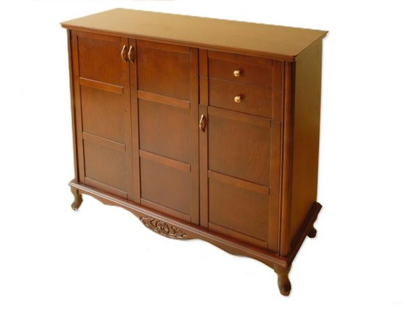 Ayakkabılık 17701 Klasik Model Kaplama Kayın Aslan Ayak Parlak CEVİZ 5raf El Yapı - 2