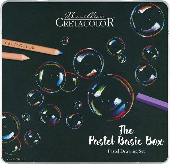 Cretacolor Pastel Basic Box Soft Pastel Çizim Başlangıç Seti 27'li Metal Kutu / 40046 ürün görseli 1