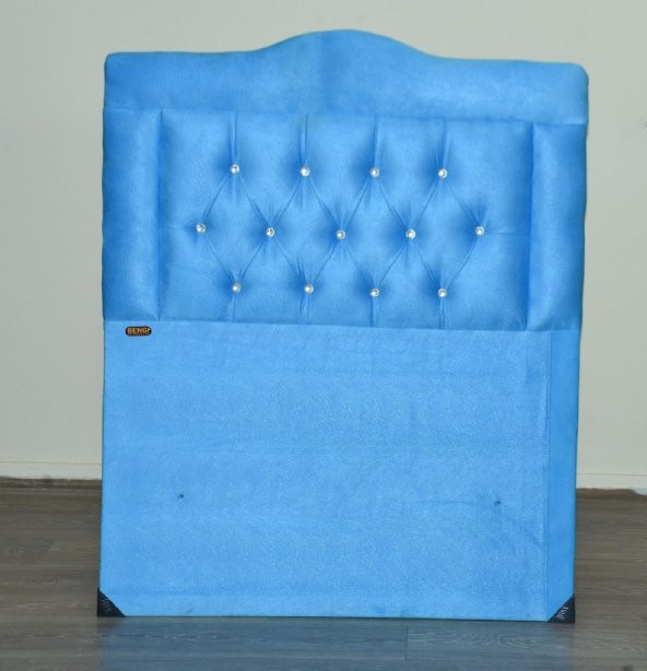 Başlık 90 Lık 17504 Turkuaz Mavi Kapitone Tay Tüyü Kumaş Döşeme 90*190 - 3