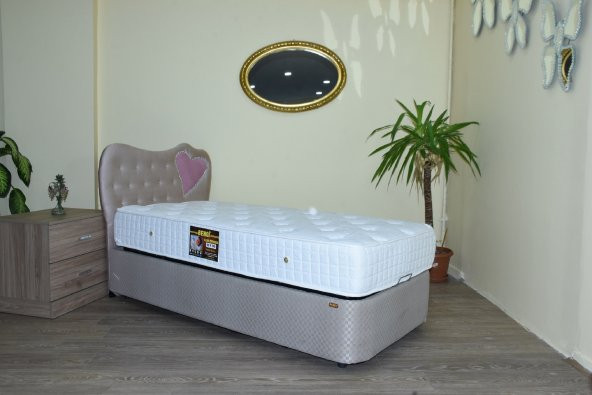 Baza Yatak Başlık 17492 Metal Çelik Kasa Full Ort Yatak Kapitone Başlık 90*190 - 2
