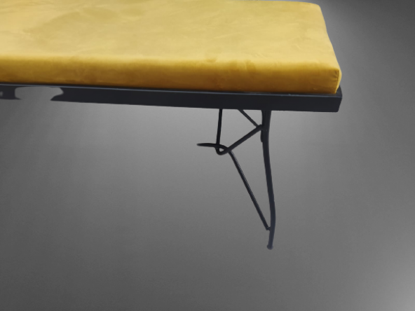 Sandalye ST BENC PENYEZ Klasik Model Metal Siyah fırın Siyah Boya Balkon-Bahçe - 3