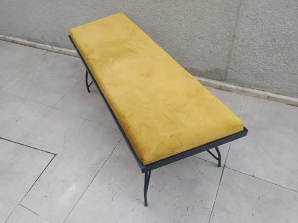 Sandalye ST BENC PENYEZ Klasik Model Metal Siyah fırın Siyah Boya Balkon-Bahçe - 7