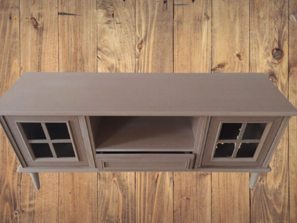 Tv Sehpa ST 17458 Pencere Klasik Model Kayın Torna Retro Ayak HAM Renk El yapım - 4