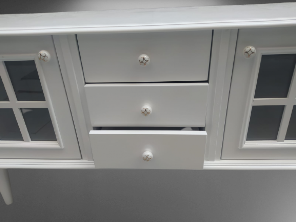 Tv Sehpa ST 17451 Pencere Model Ahşap Kayın Retro Ayak Parlak Ceviz Renk El yapım - Resim 2