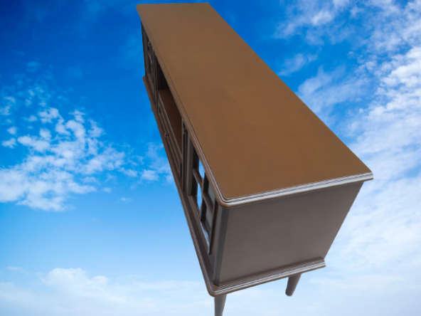 Tv Sehpa ST 17452 Pencere Model Kayın Torna Retro Ayak Parlak Ceviz Renk El yapım - 5