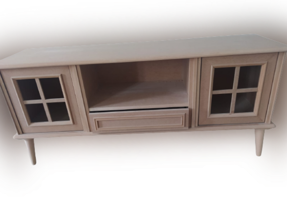 Tv Sehpa ST 17422 Windovs Nakış Klasik Model Kayın Torna RETRO Ayak HAM El Yapım - Resim 7