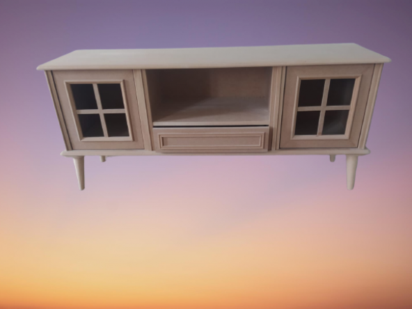 Tv Sehpa ST 17422 Windovs Nakış Klasik Model Kayın Torna RETRO Ayak HAM El Yapım - Resim 8