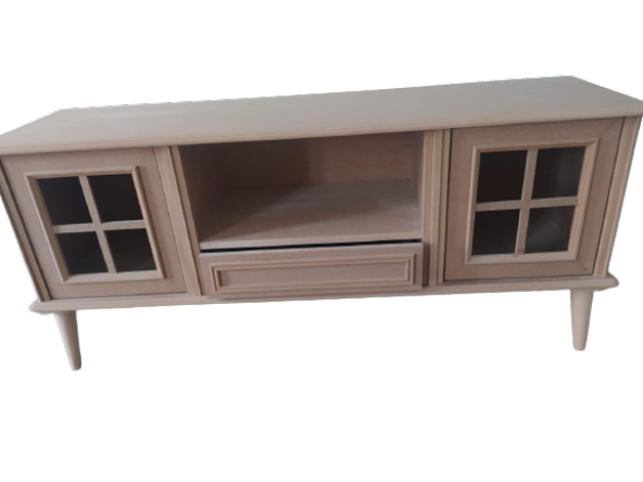 Tv Sehpa ST 17422 Windovs Nakış Klasik Model Kayın Torna RETRO Ayak HAM El Yapım - Resim 6