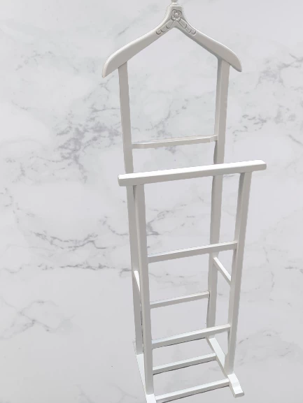 Dilsiz Uşak 17382 Çift Tepeli HAVLULUk model PARLAK BEYAZ Askılık Ahşap Kayın Elyapı - 3