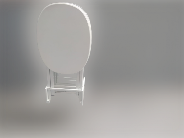 Zigon Sehpa 17388 Oval ÇANTA ahşap MDF Model Torna  Parlak Beyaz Lake Boya El Yapım - Resim 3