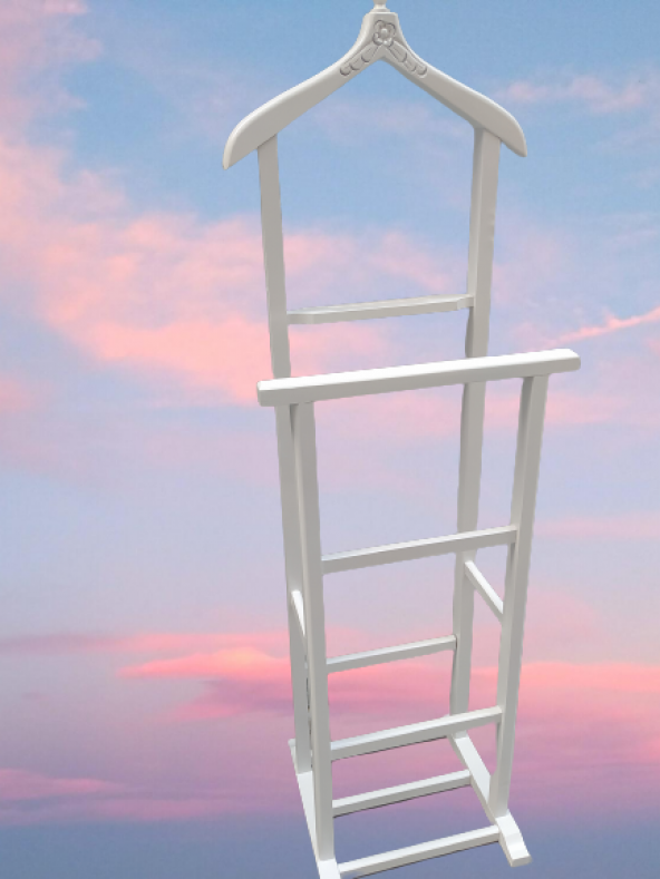 Dilsiz Uşak 17383 Çift Tepe HAVLULUK model PARLAK BEYAZ Lake Askı demonte Kayın - 2