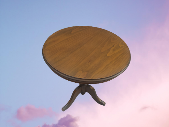 Fiskos 17385 Baba ayak Model Parlak Kayın Arslan ayak MDF tabla Ceviz El Yapım - Resim 5