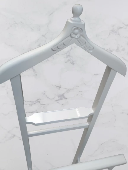 Dilsiz Uşak 17382 Çift Tepeli HAVLULUk model PARLAK BEYAZ Askılık Ahşap Kayın Elyapı - 6