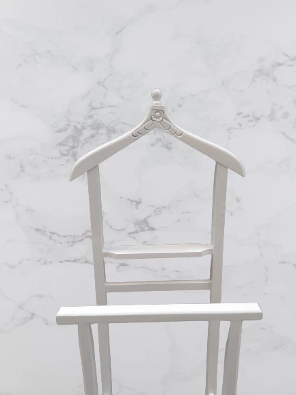 Dilsiz Uşak 17382 Çift Tepeli HAVLULUk model PARLAK BEYAZ Askılık Ahşap Kayın Elyapı - 2