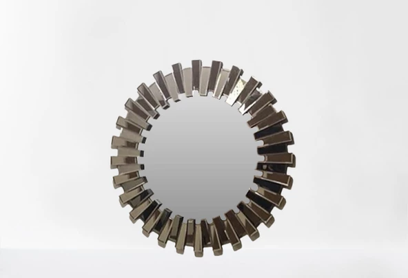 AYNA ST 17348 GÜNEŞ Yuvarlık RODAJLI Füme ayna İtinalı paket kargo 90 El Yapım