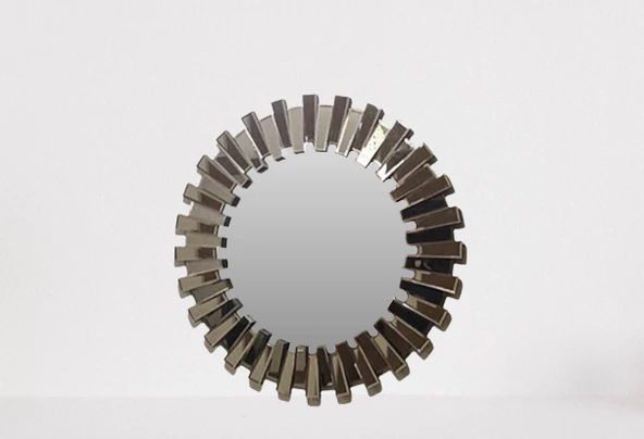 AYNA ST 17348 GÜNEŞ Yuvarlık RODAJLI Füme ayna İtinalı paket kargo 90 El Yapım - 2