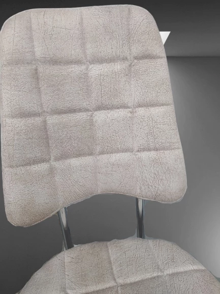 Sandalye 17313 İNCİ Metal transmisyon Çelik nikelaj Ort oturum Örgü kumaş Elyapı - Resim 3