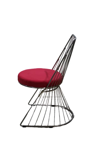 Sandalye 16610 TEL Model Metal KROM kaplama Sepet ayak 1Ad Baby face kumaş döşem - Resim 7