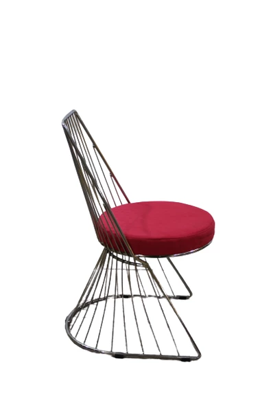 Sandalye 16610 TEL Model Metal KROM kaplama Sepet ayak 1Ad Baby face kumaş döşem - Resim 4