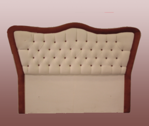 Başlık ALC ŞEHZADE Model 100cm Baby Face Kumaş Modern Kapitone KREM Renk El Yapım