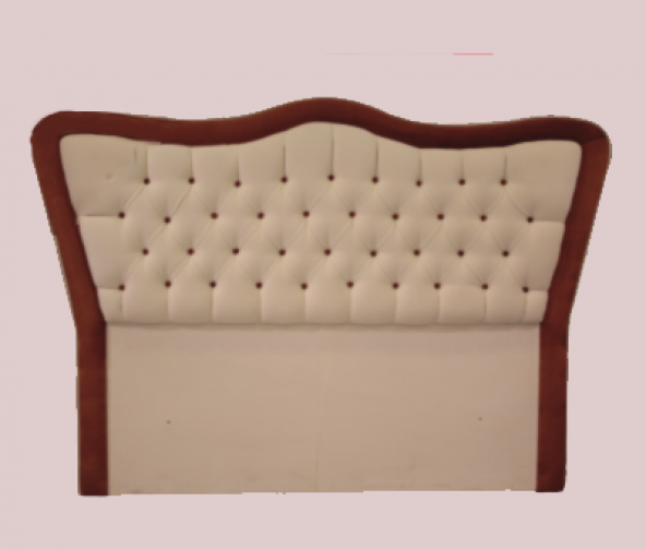 Başlık ALC ŞEHZADE Model 100cm Baby Face Kumaş Modern Kapitone KREM Renk El Yapım - 2