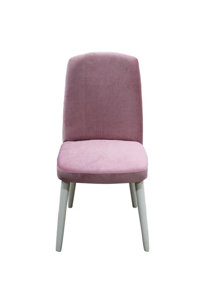 Sandalye 14598 GİYDİRME model Kayın RETRO Ayak Babyface Pembe kumaş beyaz papel ürün görseli