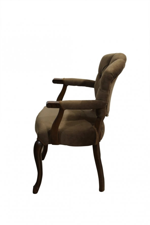 Berjer Aslan Ayak 14595 Model Parlak Ceviz Baby Face Kumaş Kapitone Ort Oturum - 3