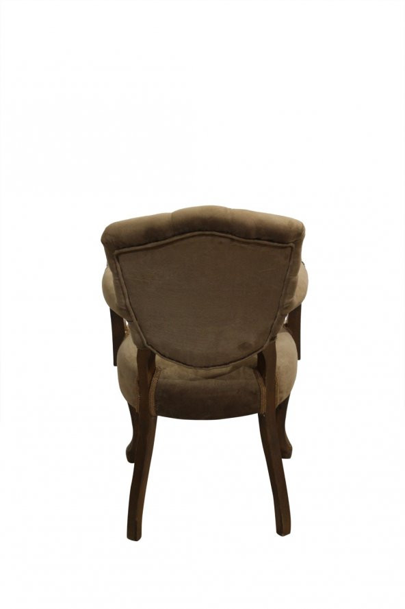 Berjer Aslan Ayak 14595 Model Parlak Ceviz Baby Face Kumaş Kapitone Ort Oturum - 4