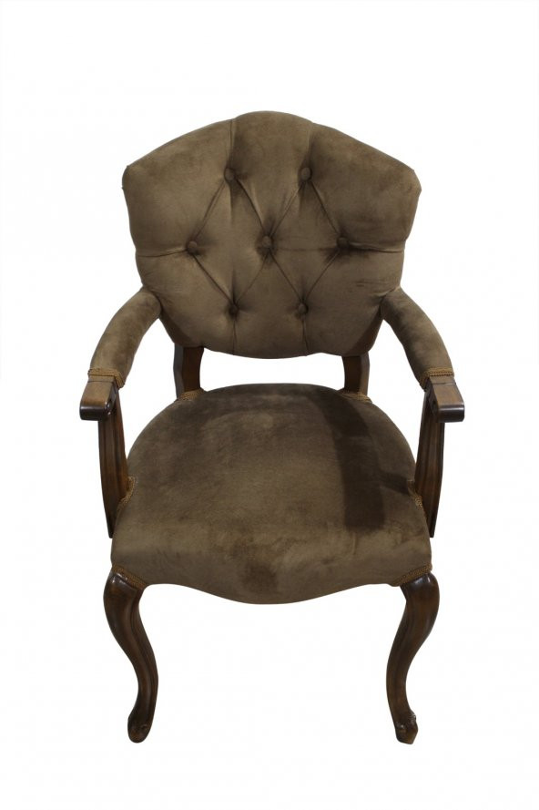 Berjer Aslan Ayak 14595 Model Parlak Ceviz Baby Face Kumaş Kapitone Ort Oturum - 6