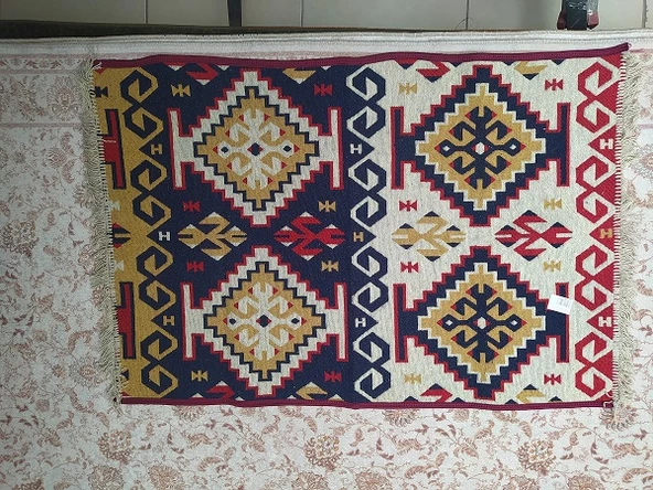 Kilim Antik 14582 Otantik Desen motif Model 80'*125cm 1 m² Natüre boya  El yapım