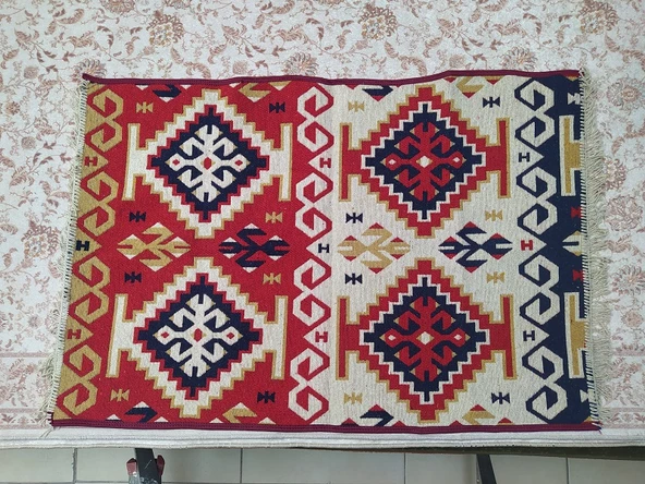 Kilim Antik 14583 Otantik Desen Model 80'*125 cm 1m² Natüre boya El yapım