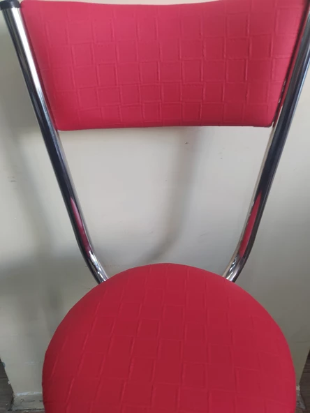 Sandalye ST 4565 BAR Yüksek Pembe FUŞYA 1ad Metal Çelik nikelaj Suni deri döşeme - 8