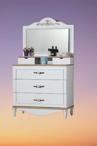 Şifonyer 14420 Urlu COUNTRY İnovasyon Model Beyaz Hard suntalem Kalite Yüksek ayak - 3