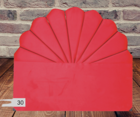 Başlık ALC MİDYE Model 90cm Baby Face Kumaş Modern Kapitone KIRMIZI Renk El Yapım - Resim 2