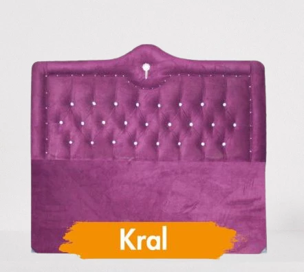 Başlık 14291 Alc Kral 90 lık Tay Tüy Mürdüm Kapitone Tek Kişilik Başlık - 2