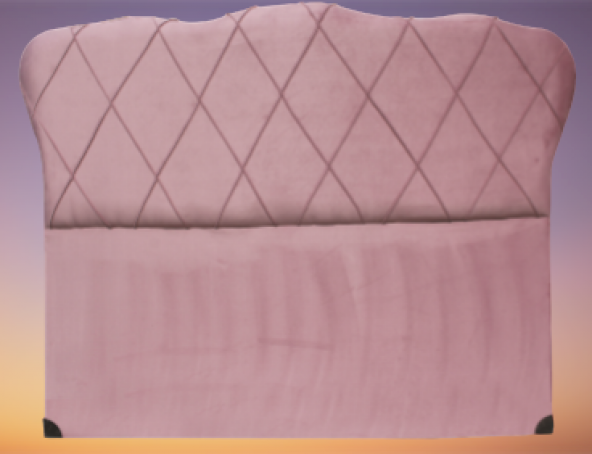 Başlık ALC GONDOL Model150 Cm Kapitone Baby Face PEMBE RENK Kumaş Döşem El Yapım - Resim 2