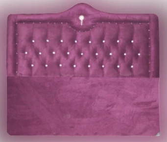 Başlık 14270 Alc Kral 150 lik Çift Kişilik Tay Tüy Mürdüm Kapitoneli Başlık - Resim 5