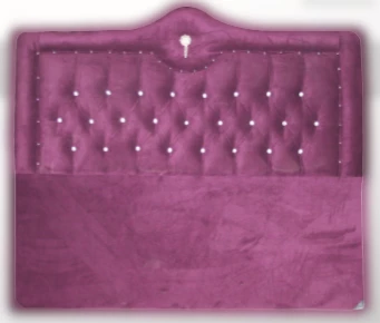 Başlık 14270 Alc Kral 150 lik Çift Kişilik Tay Tüy Mürdüm Kapitoneli Başlık - Resim 2