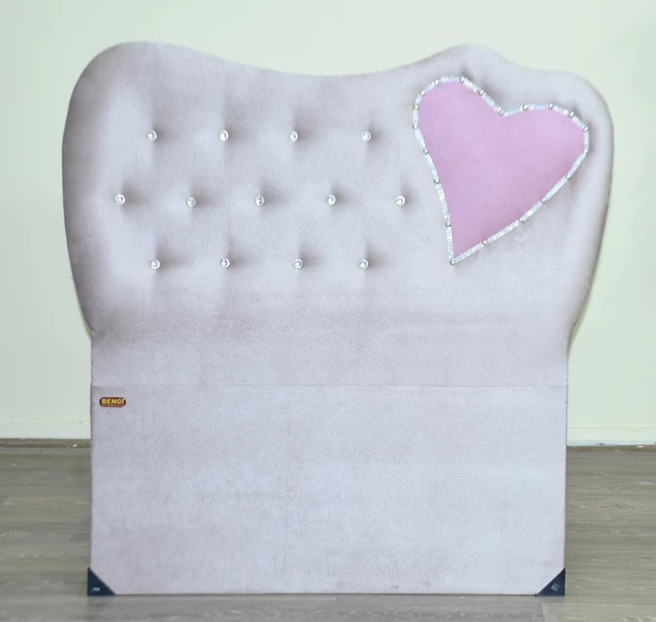 Başlık 14250 Tek Kişilik 90 lık Başlık Tay Tüy Krem Kalpli Başlık - 5