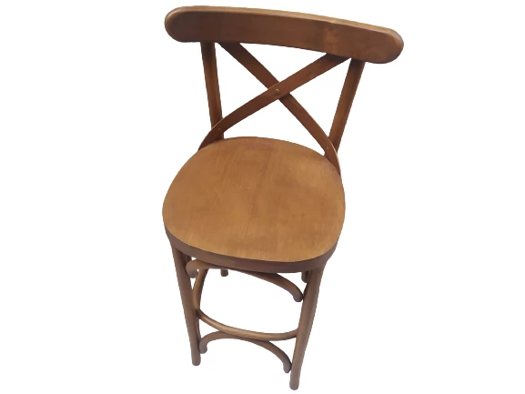 Sandalye 14231 Zus279 ÇAPRAZ BAR Klasik Mobilya Kayın Natüre ceviz  El Yapım - Resim 3